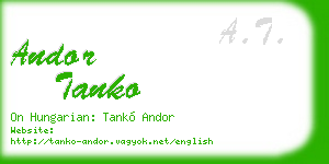 andor tanko business card
