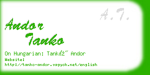 andor tanko business card